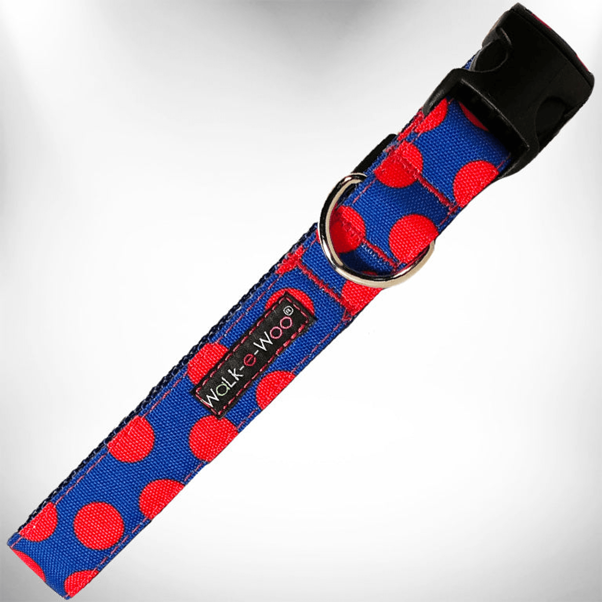 Elegant Red Polka Dot Dog Collar by Walk-e-Woo-28