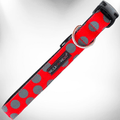 Elegant Red Polka Dot Dog Collar by Walk-e-Woo-0