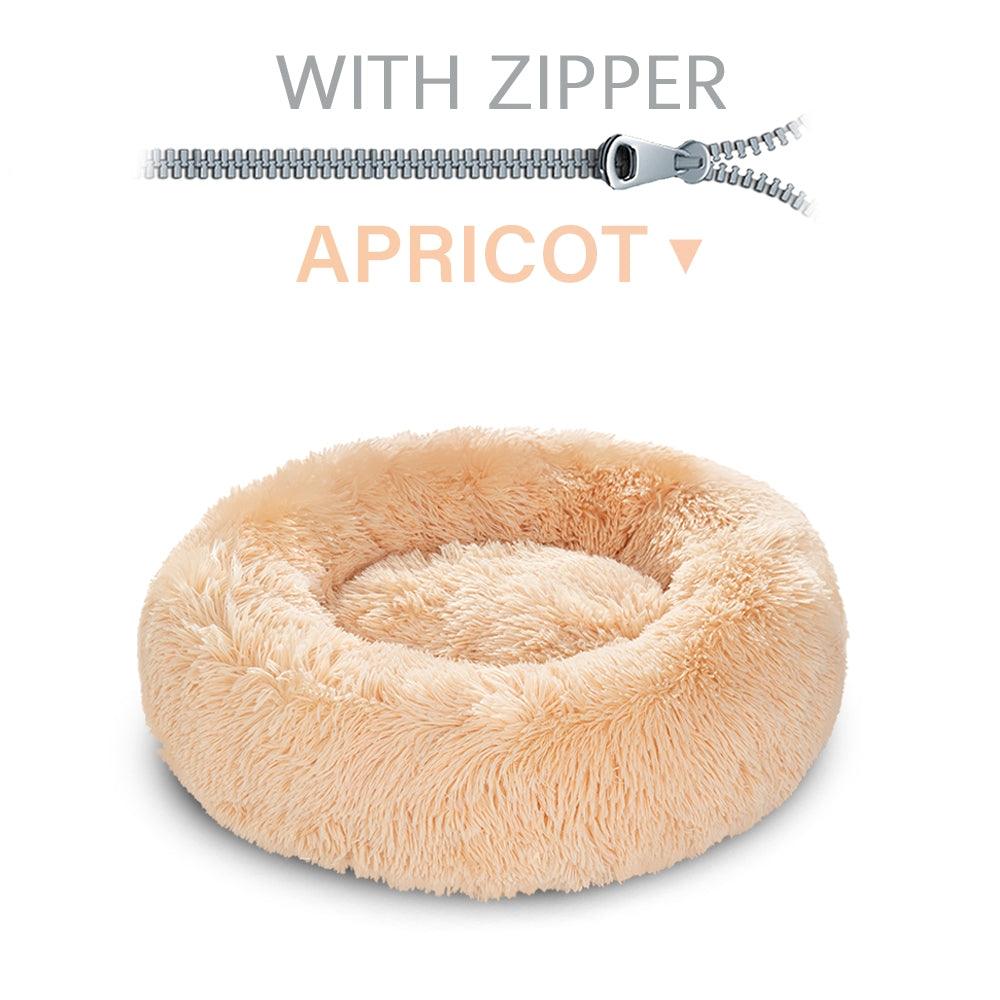 The Snugglepaws Plush Donut Pet Bed: Luxuriously Cozy Haven For Dogs And Cats-1