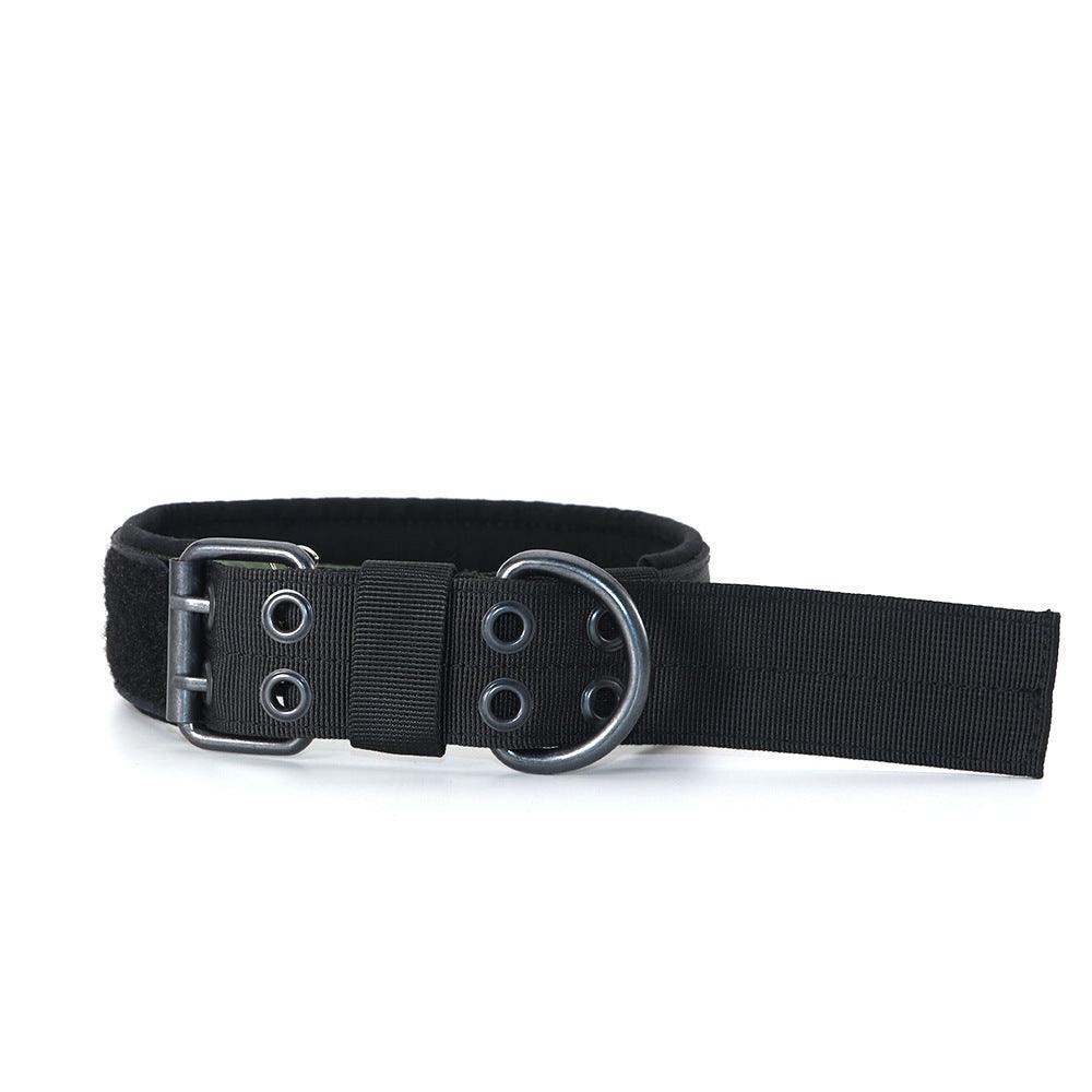 Stylish Striped Canvas Dog Collar For Medium And Large Dogs-2