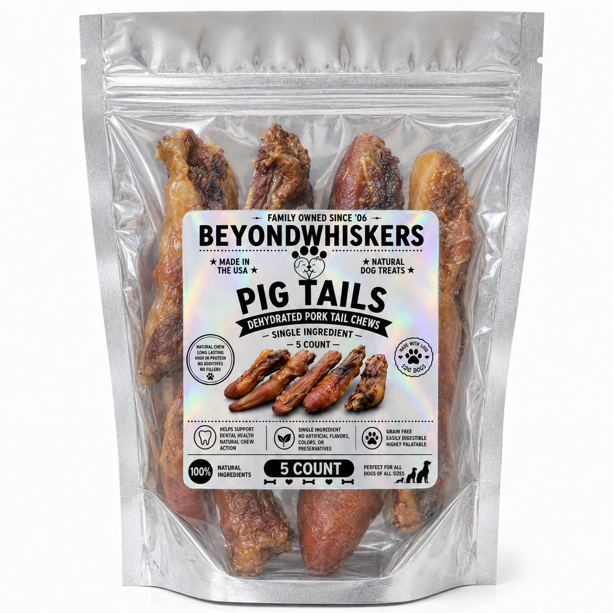 Dehydrated Pork Tails for Dogs-1