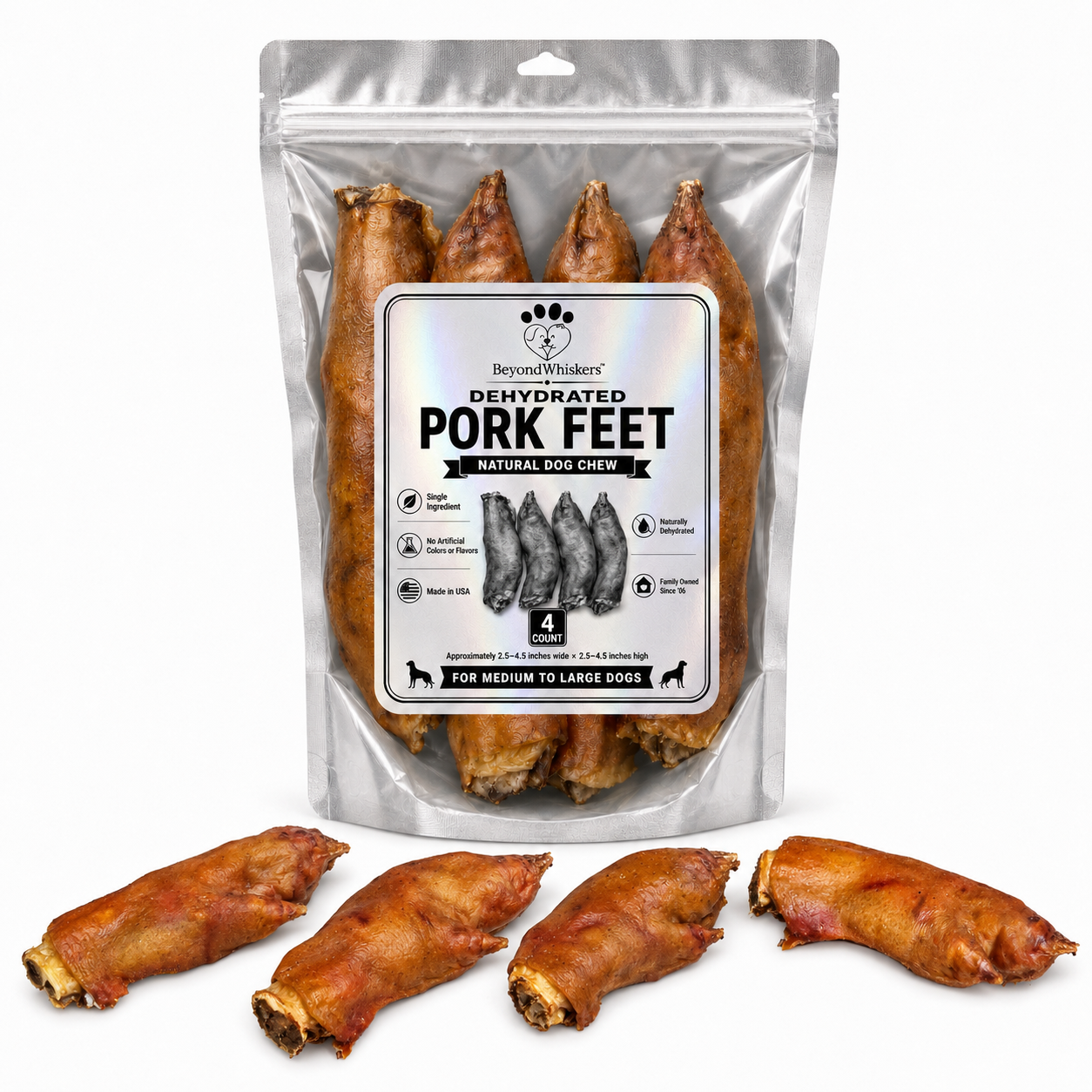 Dehydrated Pig Feet for Dogs-0